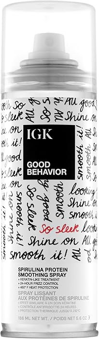 IGK GOOD BEHAVIOR Spirulina Protein Smoothing Spray | Keratin Like Treatment + Frizz Control + He... | Amazon (US)
