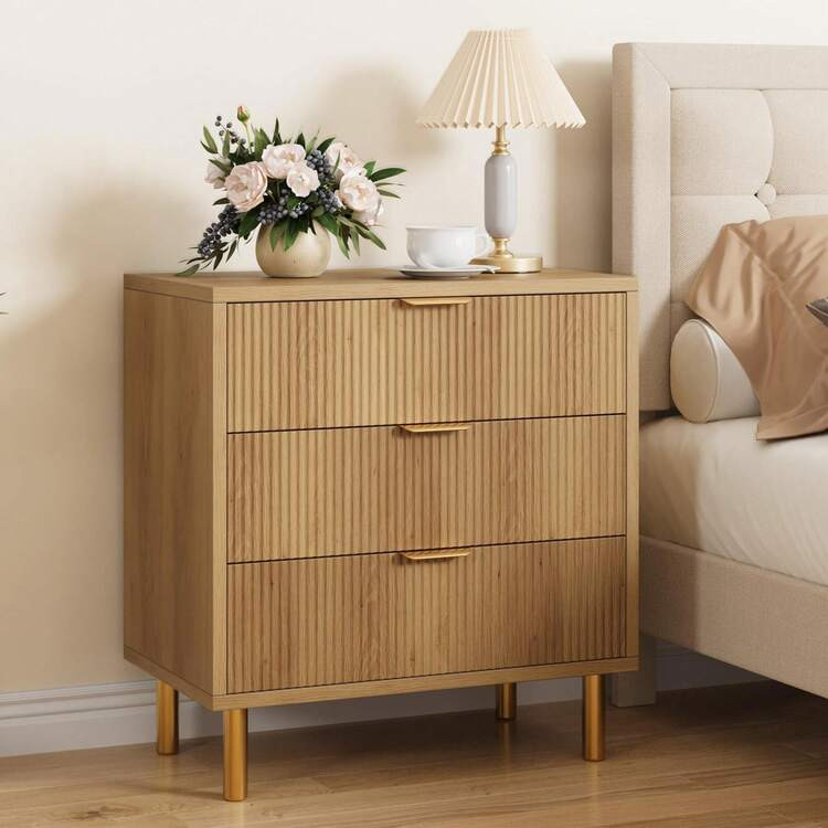 Belect flutted chest of drawers  | SHEIN