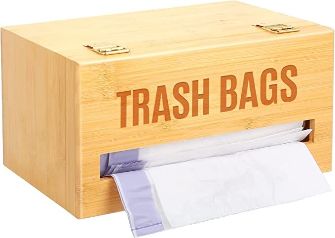 Libreshine Trash Bag Dispenser Roll Holder, Garbage Bag Holder for Cabinet, Bamboo Wall Mounted K... | Amazon (US)