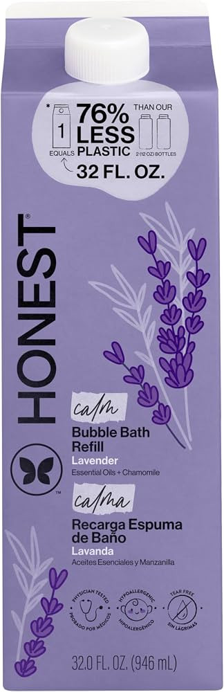 The Honest Company Foaming Bubble Bath Refill, Lavender Calm Scent, Tear-Free, Hypoallergenic, Na... | Amazon (US)