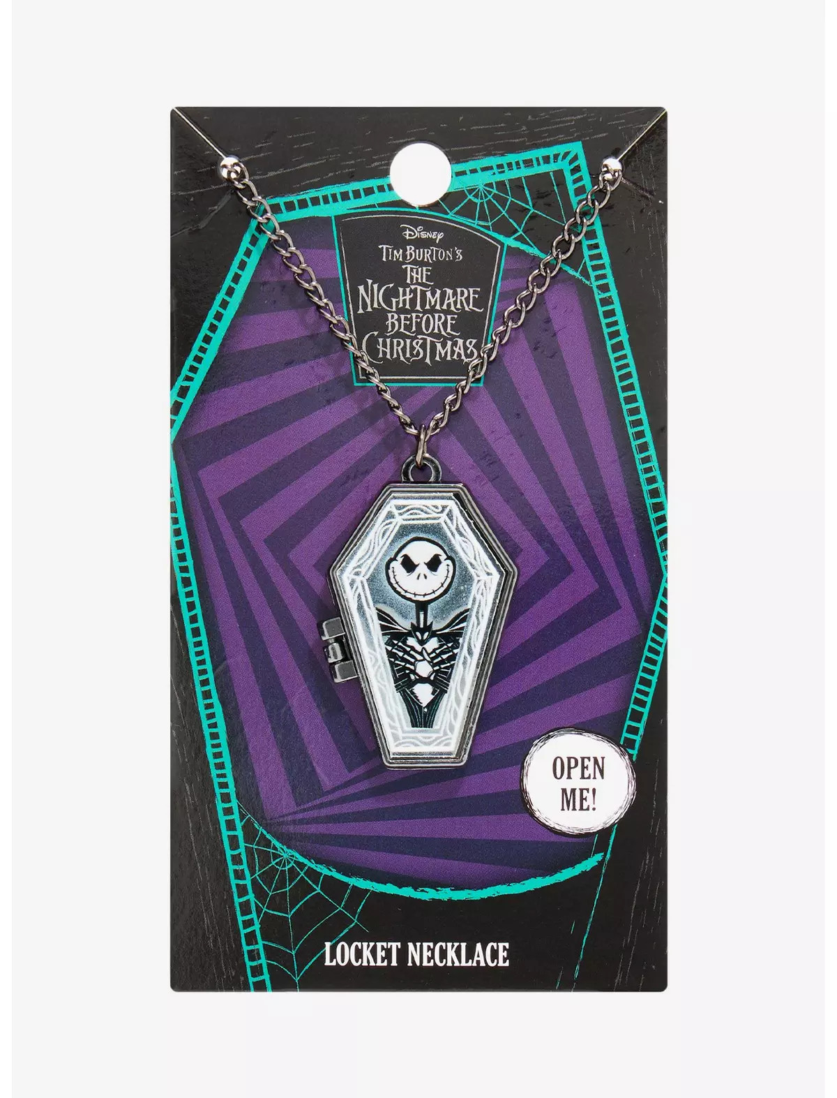 The Nightmare Before Christmas Jack & Sally Coffin Locket Necklace | Hot Topic | Hot Topic