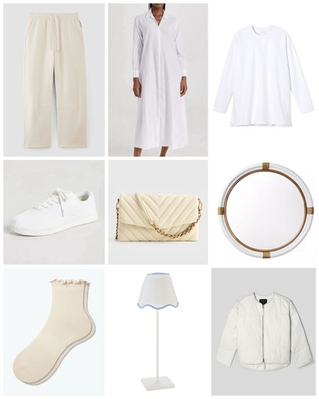 Lucky Zodiac Colors for 2024: Cancer Edit 🐑 Love an all white look for every season. Add this white rattan round mirror to brighten up any room in your home & wear these creamy white wide leg sweatpants with a sweater & white sneakers for a put together, laid back look! 

#LTKfindsunder100 #LTKSeasonal #LTKhome