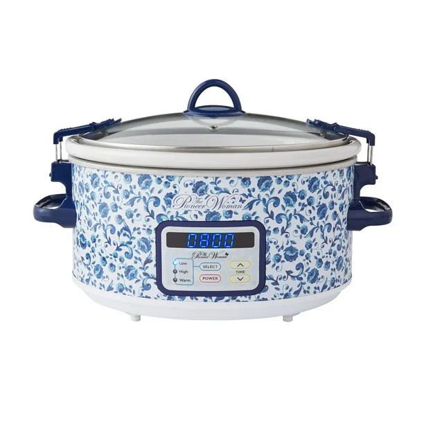 The Pioneer WomanThe Pioneer Woman Scroll Floral 6-Quart Stainless Steel Digital Slow CookerUSD$3... | Walmart (US)