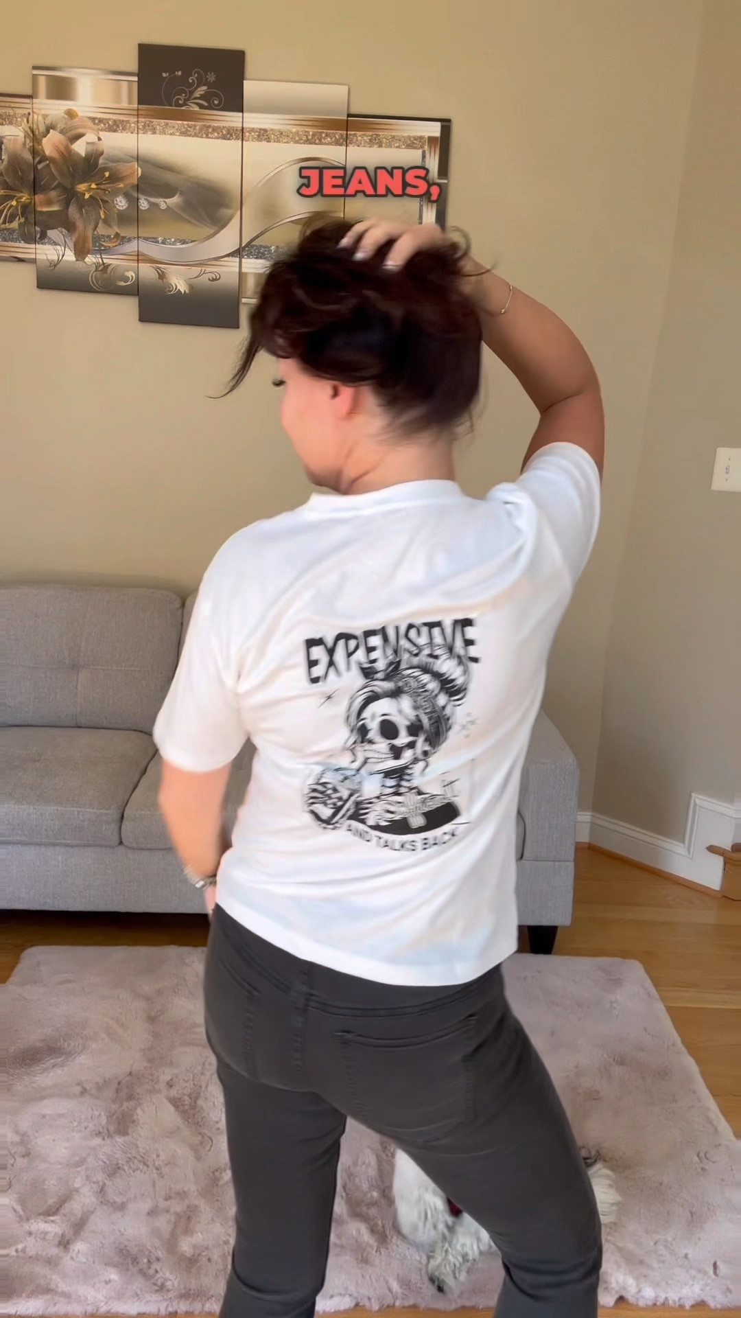 
🎙️ "Introducing the ultimate T-shirt for the fierce and fabulous! 🌟

This isn't just any shirt—it's your new statement piece! With bold graphics and a cheeky message, it's perfect for those who know their worth and aren't afraid to show it. 💪✨

Pair it with your favorite jeans, rock it at a party, or just lounge in style. Because why be basic when you can be a trendsetter? 🎉👕

Grab yours now and let the world know: you're expensive and you talk back! 🛍️💥
#StyleWithAttitude #FashionForward"

#LTKVideo #LTKFindsUnder50 #LTKSeasonal