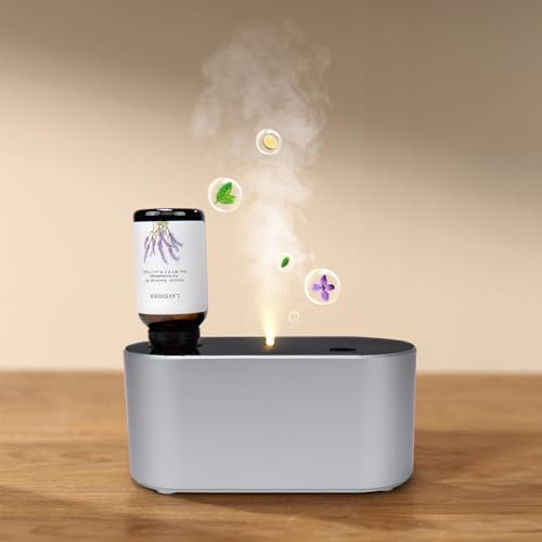 Waterless Diffuser for Home Essential Oil Diffuser, Aromatherapy Diffuser, Portable Scent Diffusers, 3 Mist Modes, Cycle Start for Bedroom, Office Studio 160 sq. ft Silver | Amazon (US)