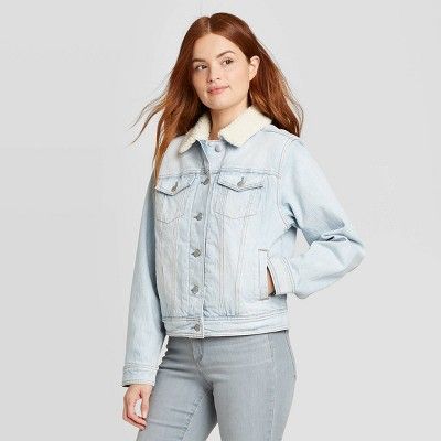 Women's Sherpa Jacket - Universal Thread™ Light Blue | Target