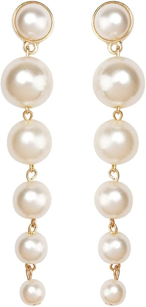 YERTTER Elegant Oversized Earrings Big Dangle Drop Full Rhinestone Crystal Earrings Iced Out Wome... | Amazon (US)