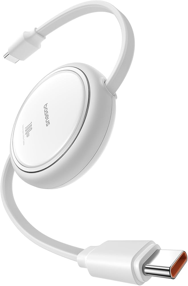 Baseus USB C to USB C Cable, 100W Retractable USB C 5A Fast Charging Cable, 4-Stage Length Preset... | Amazon (US)