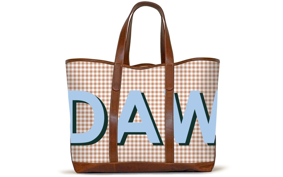 St. Charles Yacht Tote - Monogram Stripe | Barrington Gifts