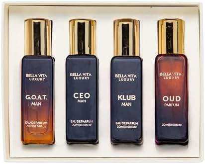 Bella Vita Luxury Long Lasting Perfume Gift Set for Man | 4x20ml | Gifts for Men | Woody, Citrusy... | Amazon (US)