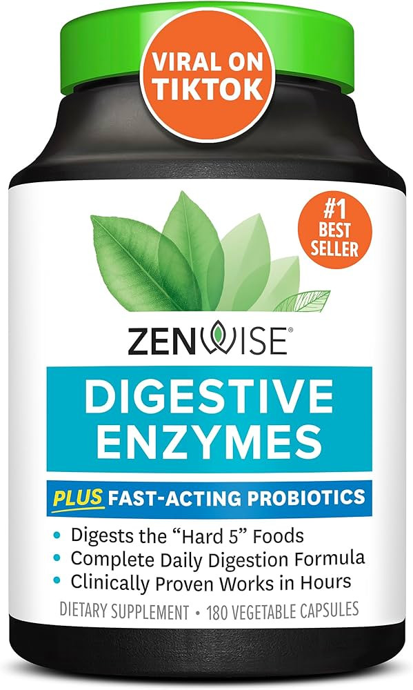 Zenwise Health Digestive Enzymes - Probiotic Multi Enzymes with Probiotics and Prebiotics for Dig... | Amazon (US)