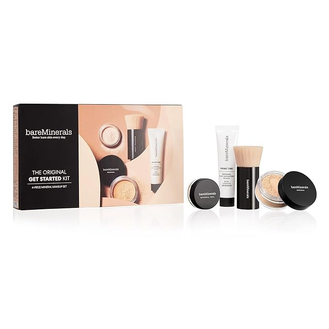 bareMinerals Original Get Started Kit, 4 Piece Mini Mineral Makeup Includes Original Loose Founda... | Amazon (US)