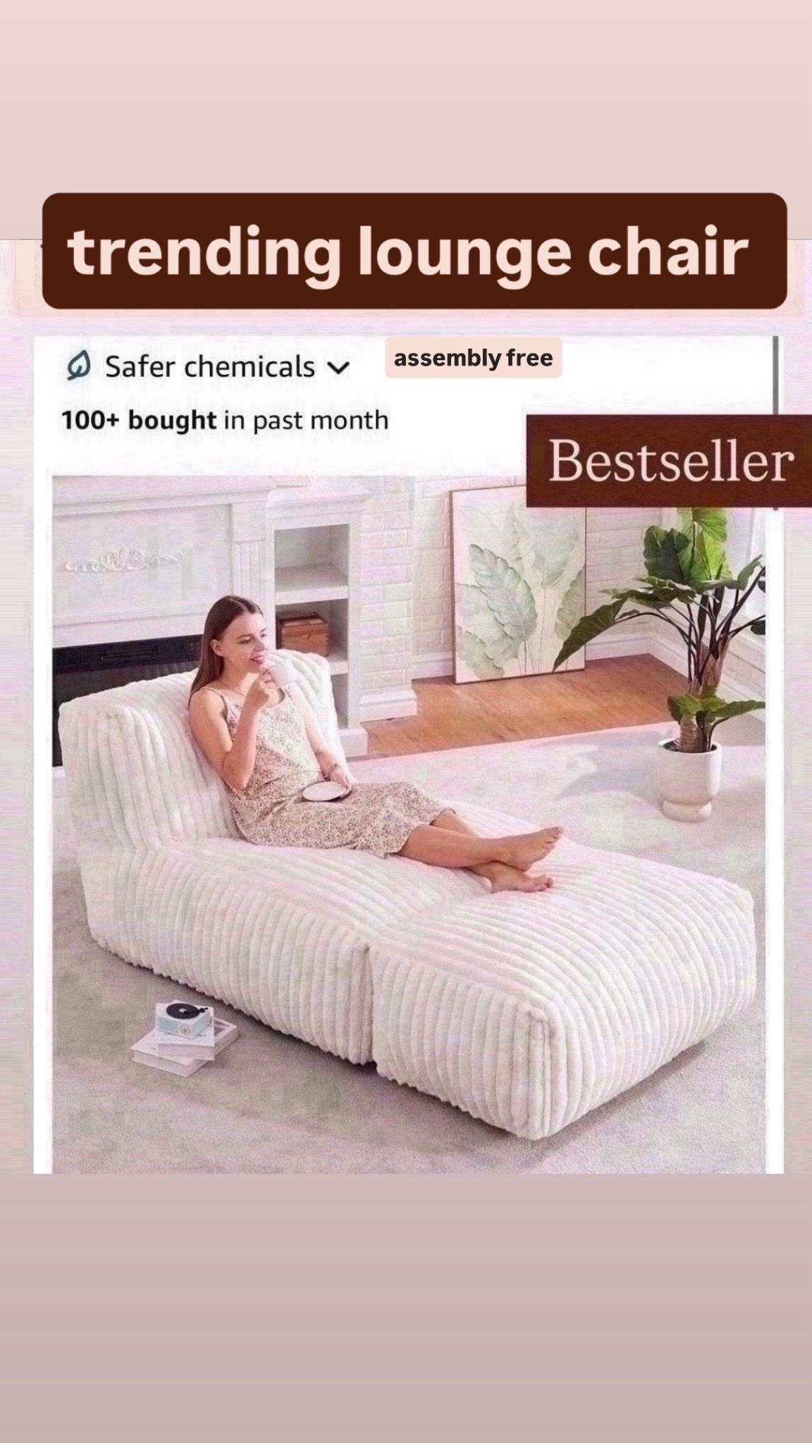 Assembly free chair.  Oversized chair. Comfy lounge chair #chair #loungechair 

#LTKHome