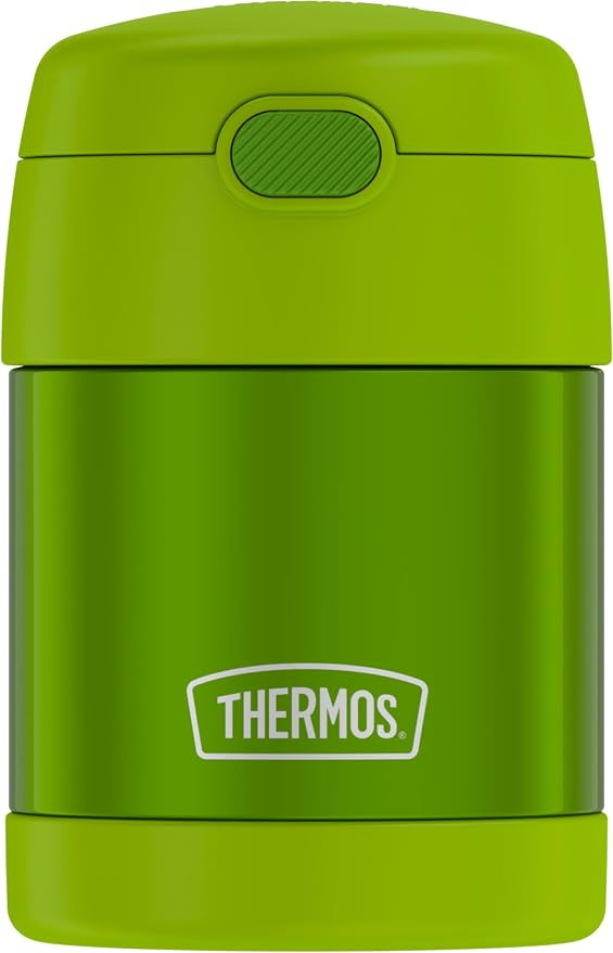 THERMOS FUNTAINER Kids Food Jar with Spoon, 10oz, Lime | Amazon (US)
