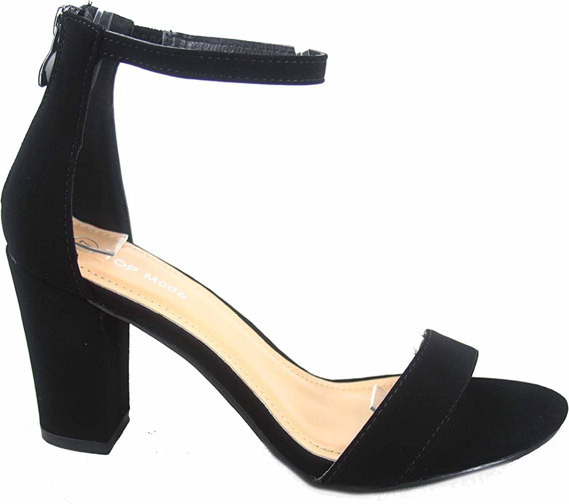 TOP Moda Hannah-1 Women's Fashion Ankle Strap Evening Dress High Heel Sandal Shoes | Amazon (US)
