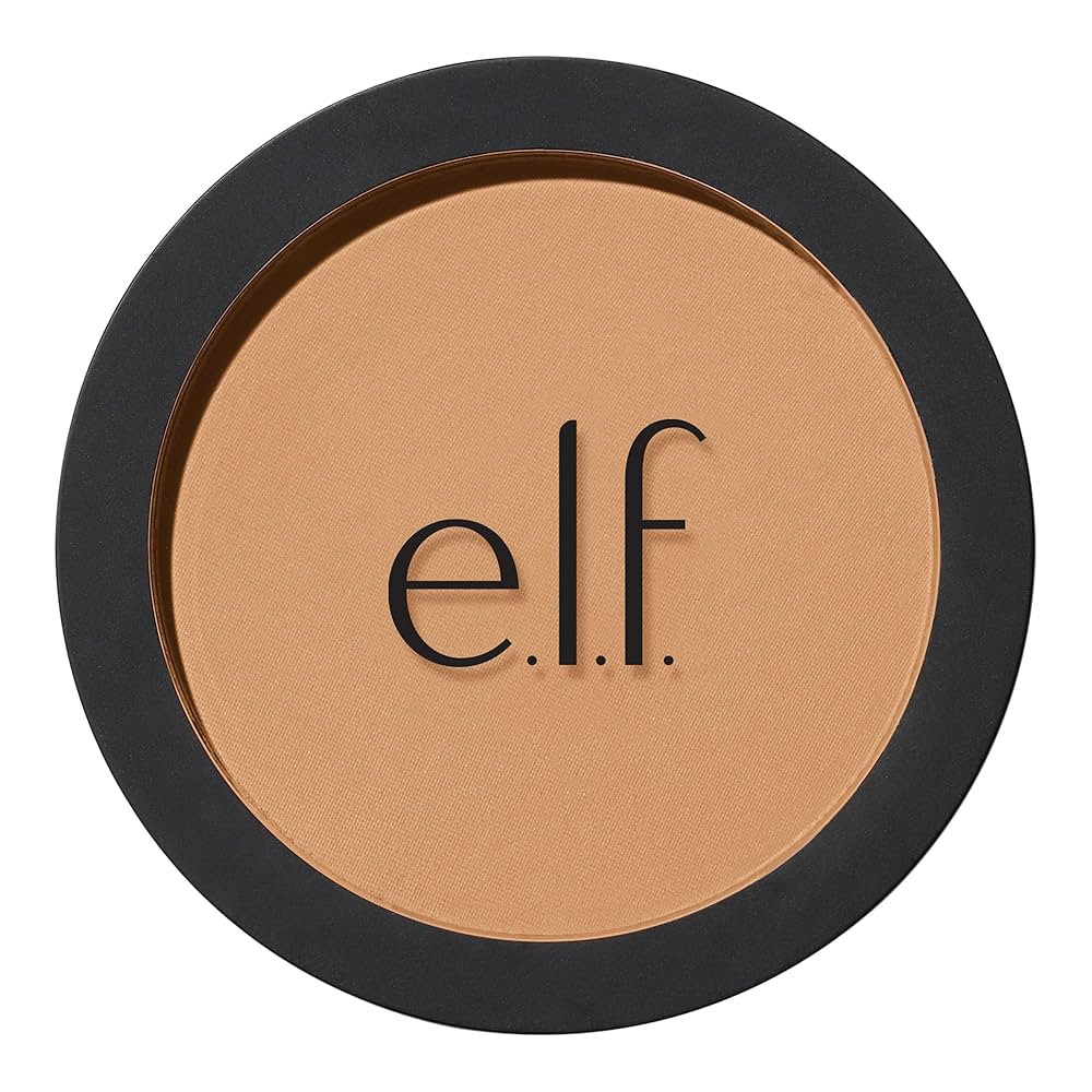 e.l.f. Primer-infused Bronzer, Long-Wear, Matte, Bold, Lightweight, Blends Easily, Contours Cheek... | Amazon (US)