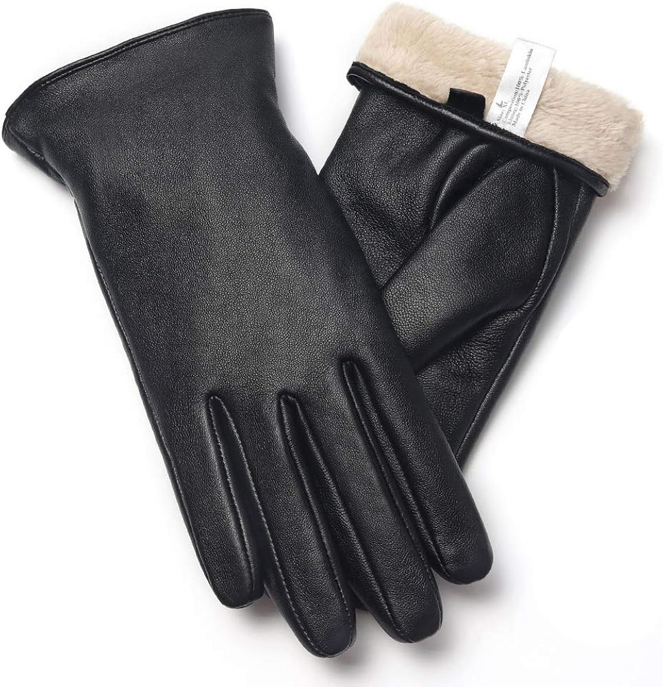 ROSYLINE Leather Gloves Women Touch Screen Gloves Warm Winter Driving Glove Hull-Hand | Amazon (CA)