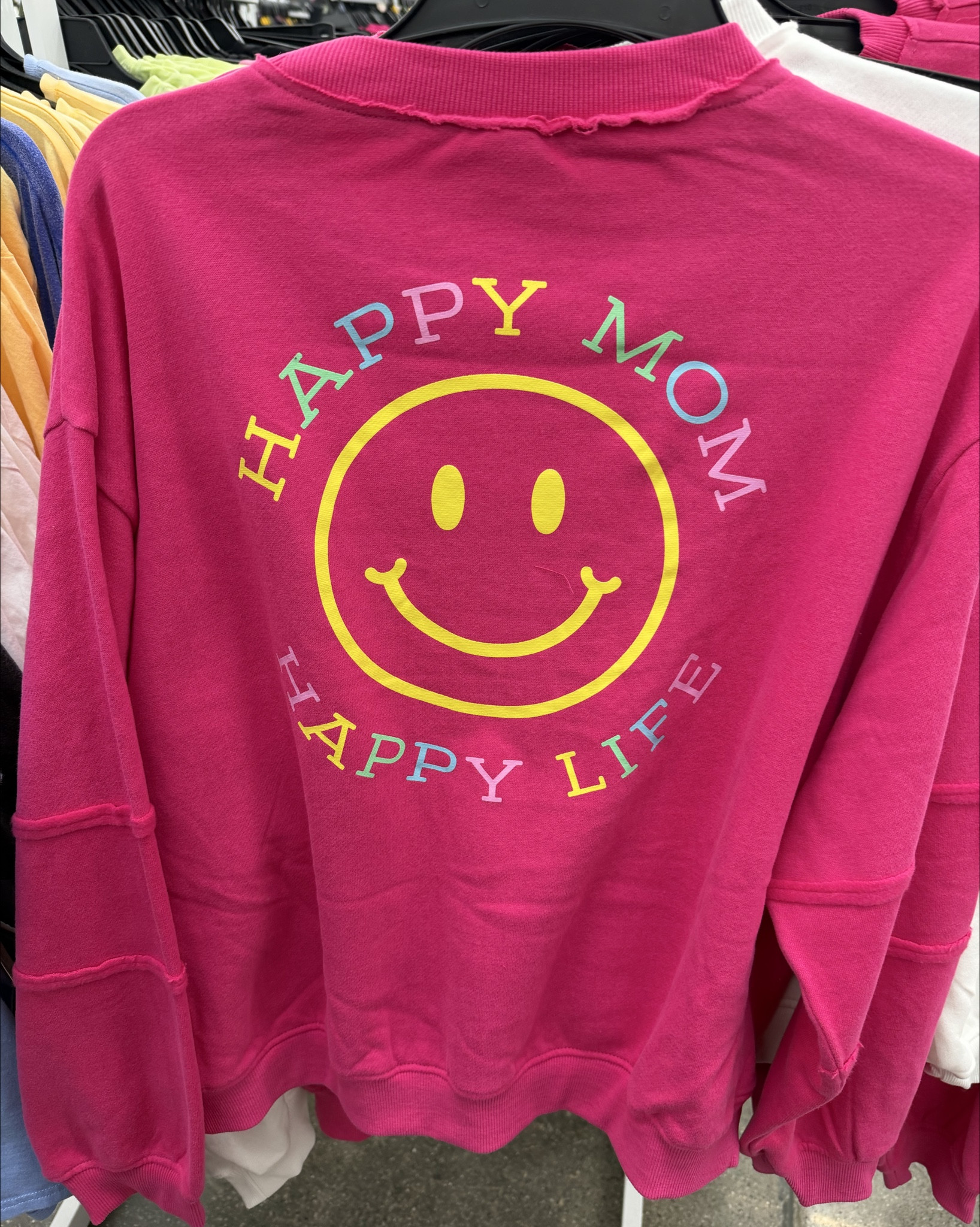 Happy mom happy life sweatshirt. Super soft. Fun neon colors. Size up for a fun oversized look. #walmart #walmartfinds #mothersday #momlife #happymom #sweatshirt

#LTKmomlife #LTKootd #LTKgrwm