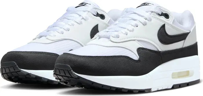 Nike Air Max 1 '87 Sneaker in Grey/Fuchsia/White/Black at Nordstrom, Size 11.5 | Nordstrom