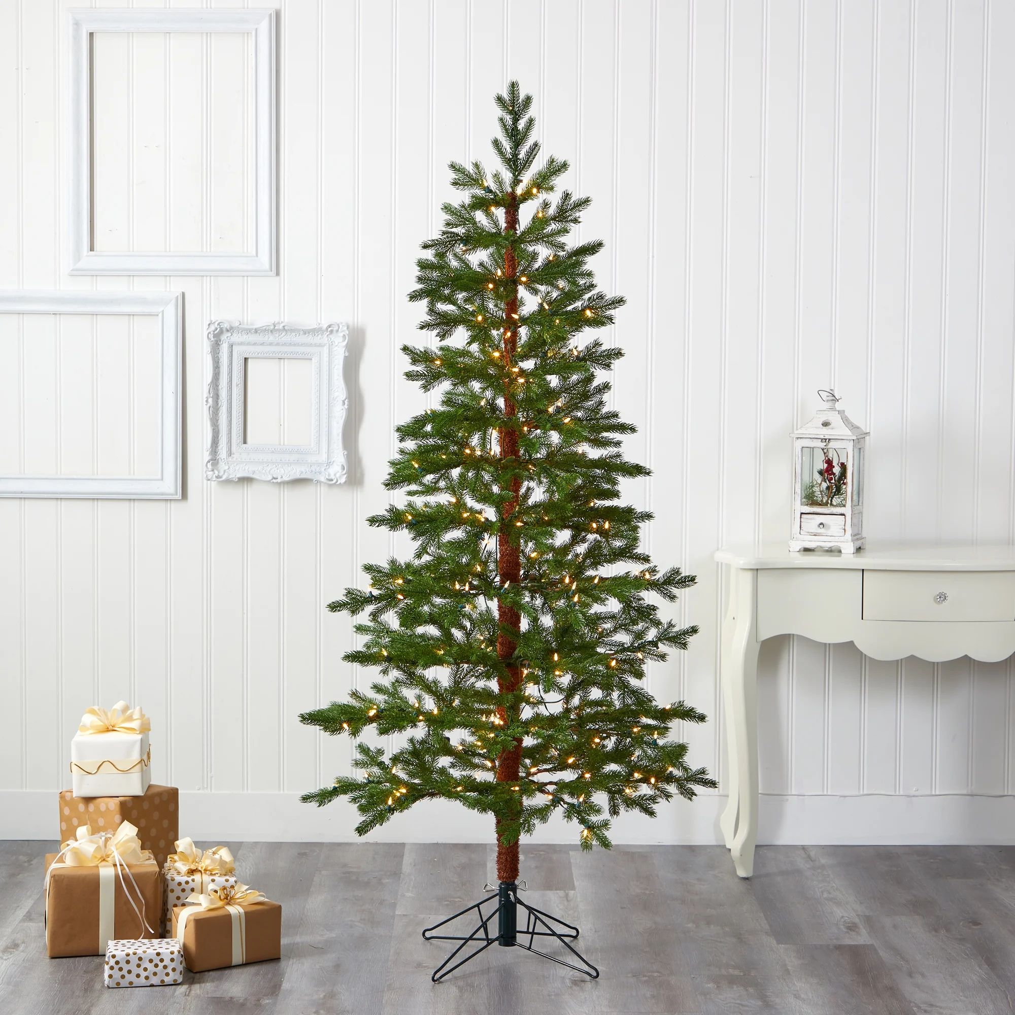 Nearly Natural Green 6.5' Fir Artificial Christmas Tree with 250 Clear Prelit 250 LED Lights - Wa... | Walmart (US)
