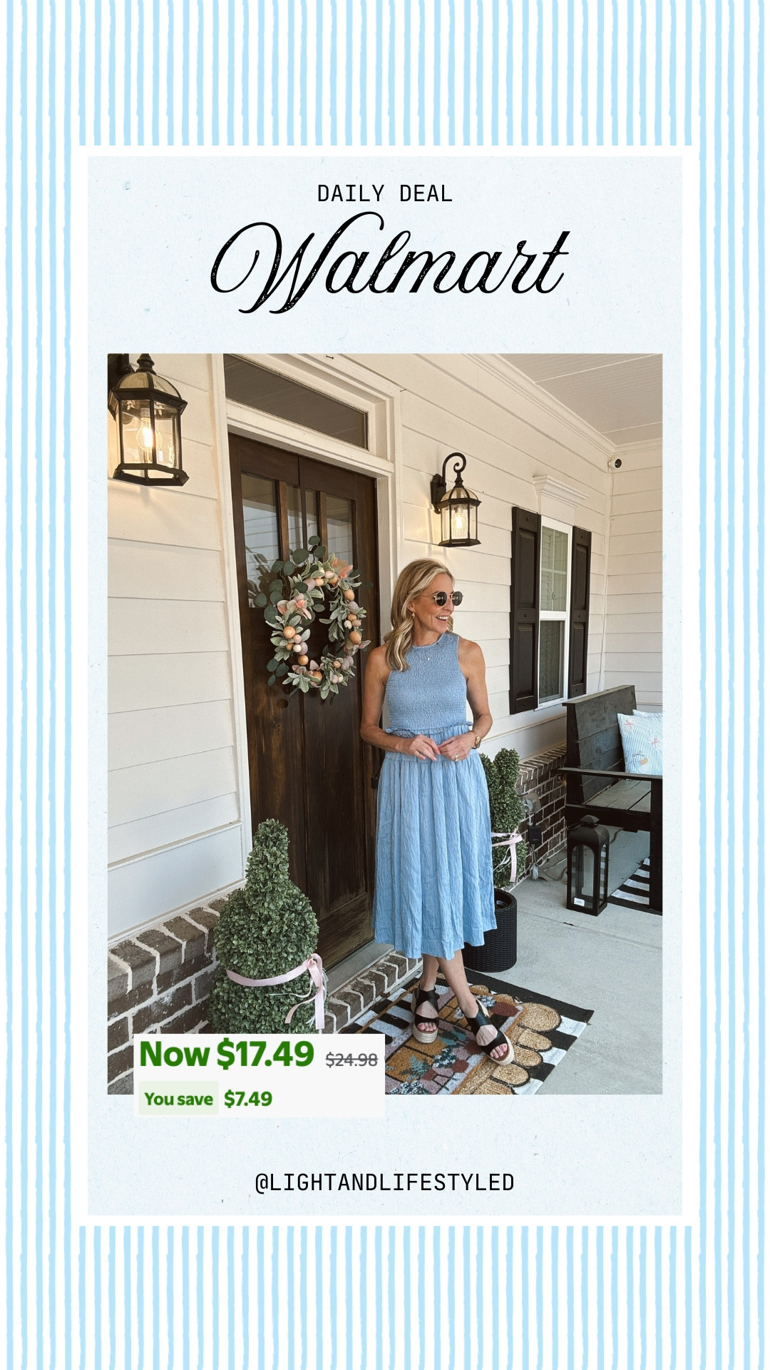 This $17 Walmart dress is such an easy summer throw-on-and-go 😍 love the blue!!!!

#LTKootd #LTKOver40 #LTKSaleAlert