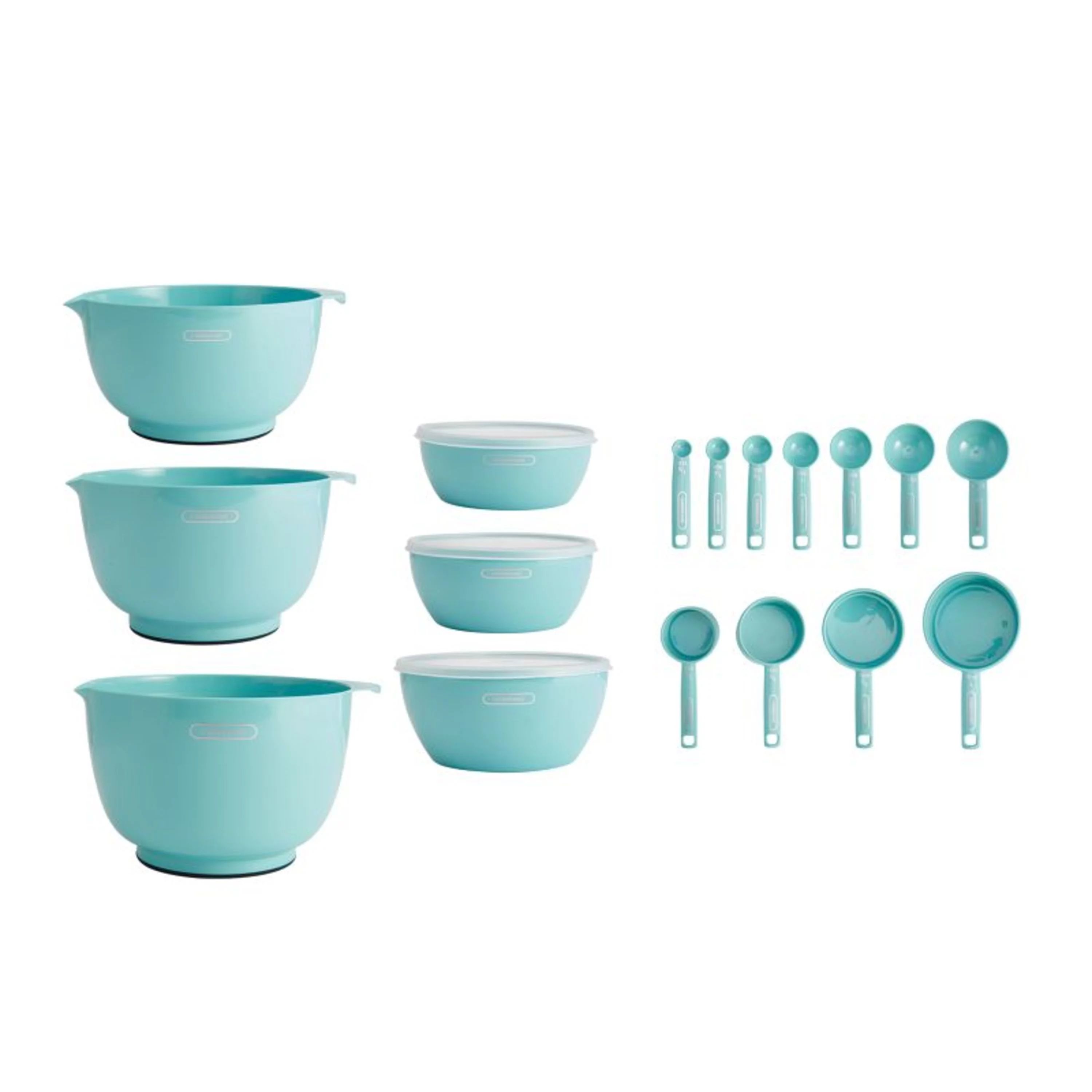 Farberware Professional 20-piece Plastic Mixing Bowl and Prep Set in Aqua | Walmart (US)