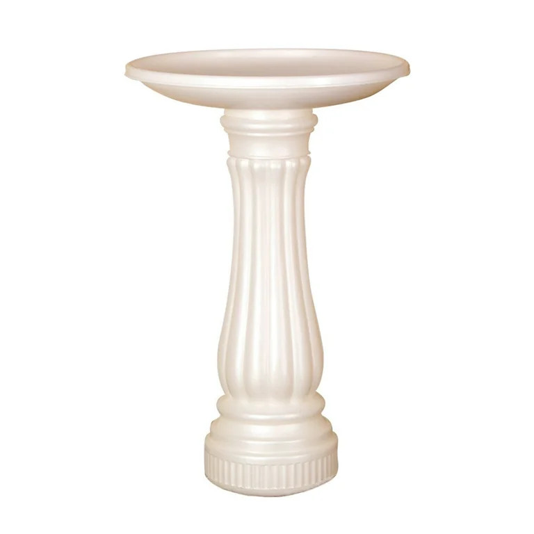 Union Products 17" Round Bird Bath, Outdoor Lawn and Garden Accessories, White | Walmart (US)