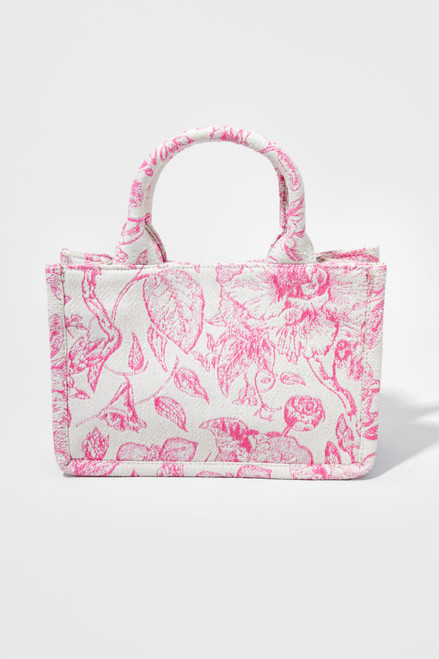 Luna Mini Pink Floral Tote Bag | Francesca's
