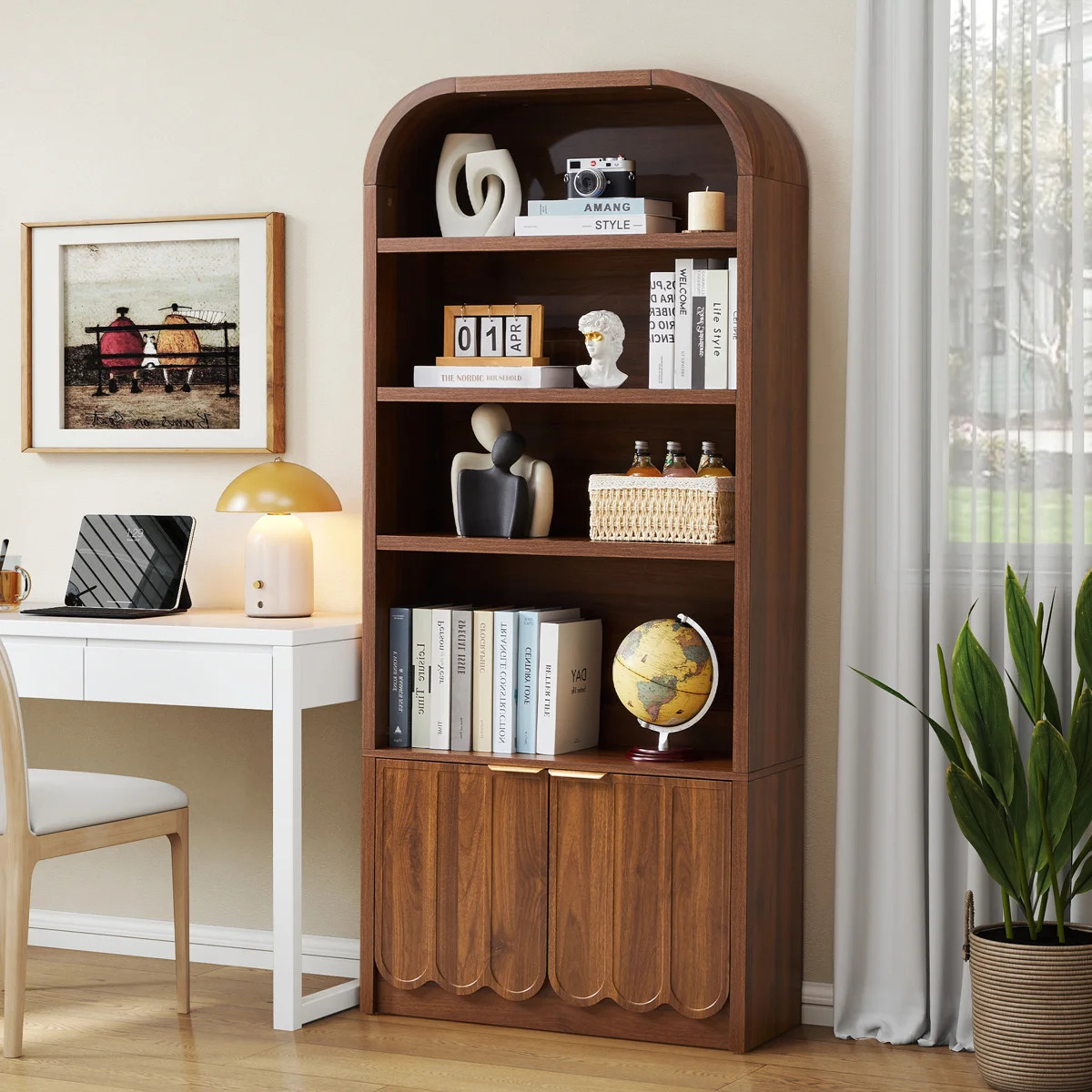 70.86'' Tall Arched Storage Display Cabinet | Wayfair North America