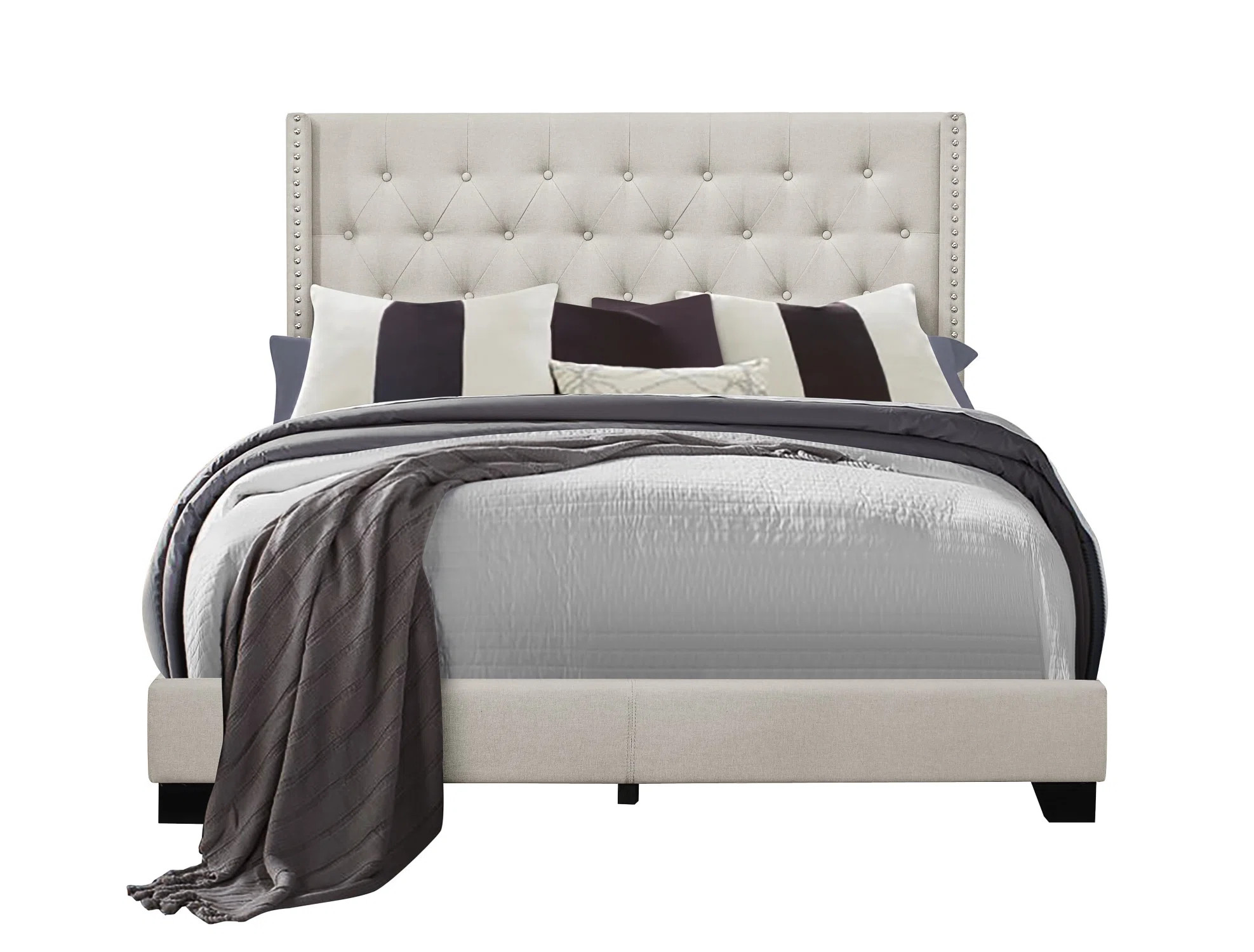 Aadvik Tufted Upholstered Low Profile Standard Bed | Wayfair North America