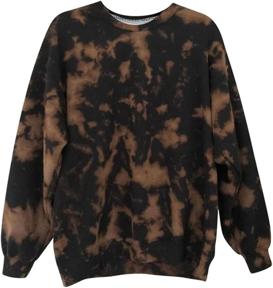 Womens Sweatshirt Crewneck Fashion Tie Dye Print Tops Casual Pullover Fleece Sweatshirt Loose Lig... | Amazon (US)