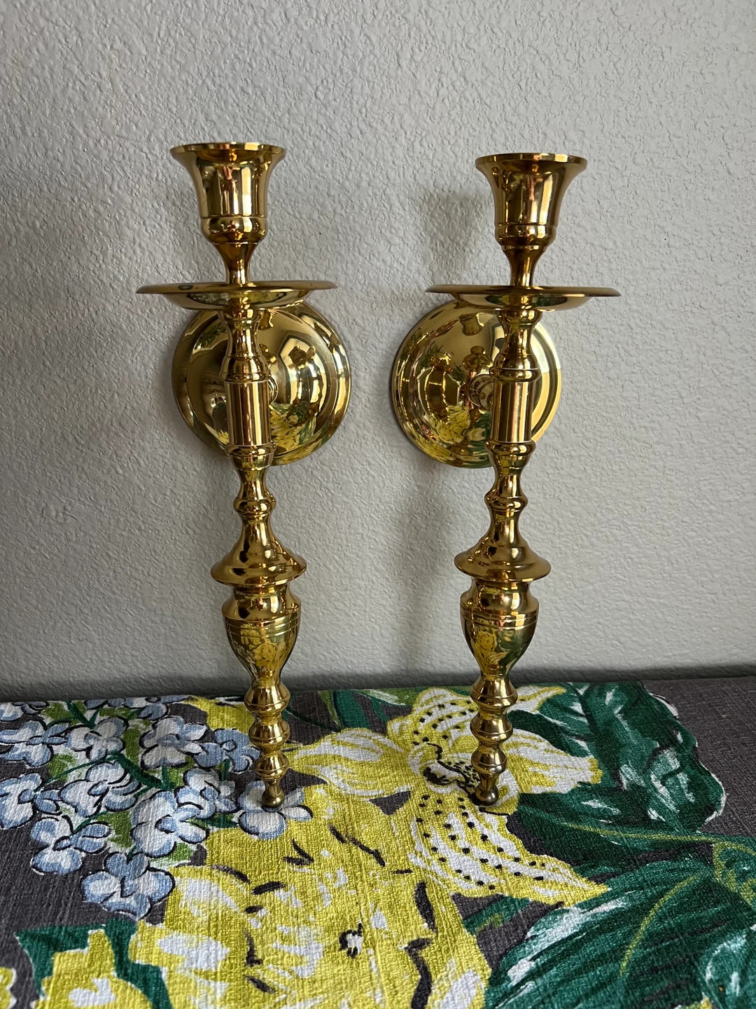 Solid Brass Wall Mount Candlesticks Set of 2 | Etsy (US)