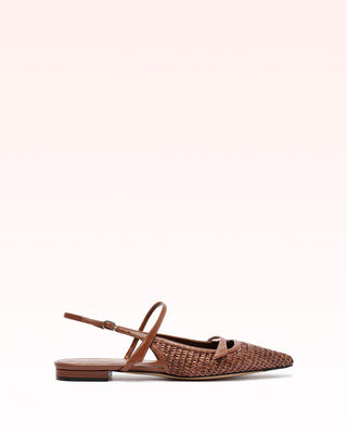 Tita Raffia Flat Chocolate | Alexandre Birman (US)