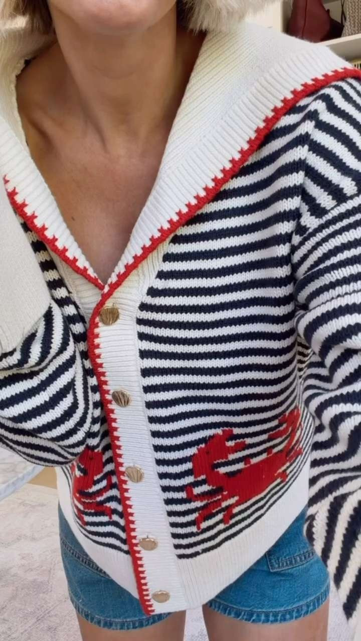 How fun is this cardigan?! Gives major Nantucket, Montauk and Portland vibes! I love this nautical layer for a fun addition to your spring/summer wardrobe for a statement piece. Currently on sale for 15% off with my code AFLOVERLY  Wearing S/27

Loverly grey, northeastern style, preppy coastal outfit ideas, abercrombie sale, coastal aesthetic fashion 

 

#LTKSeasonal #LTKSaleAlert #LTKTravel