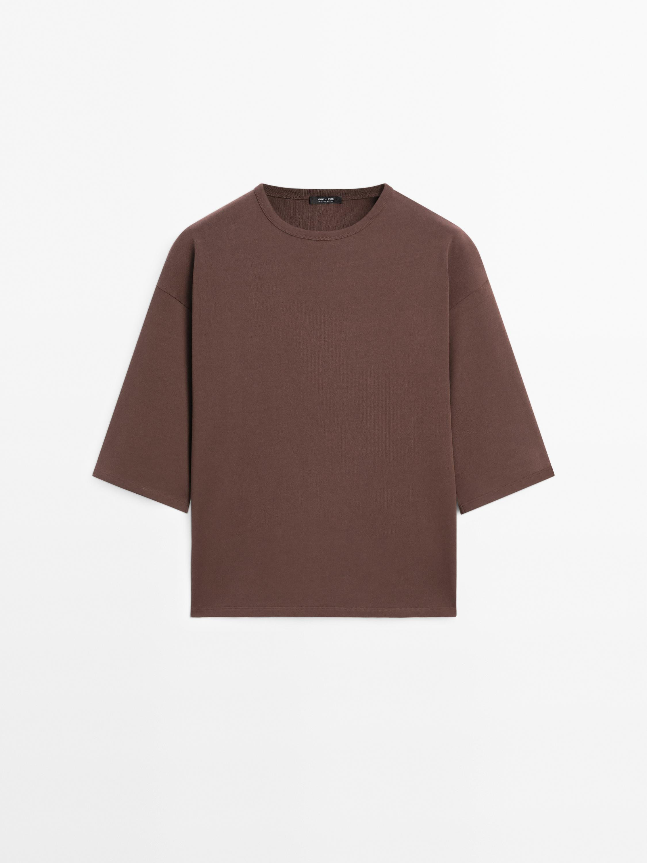 Oversize heavy weight T-shirt | Massimo Dutti UK