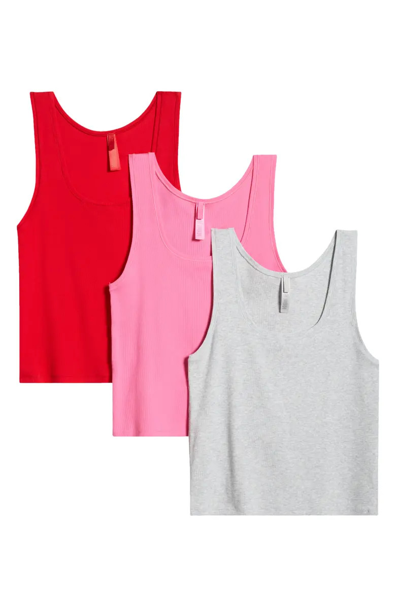 3-Pack Cotton Rib Tank | Nordstrom