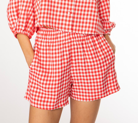 Red Gingham Shorts | EllandEmm