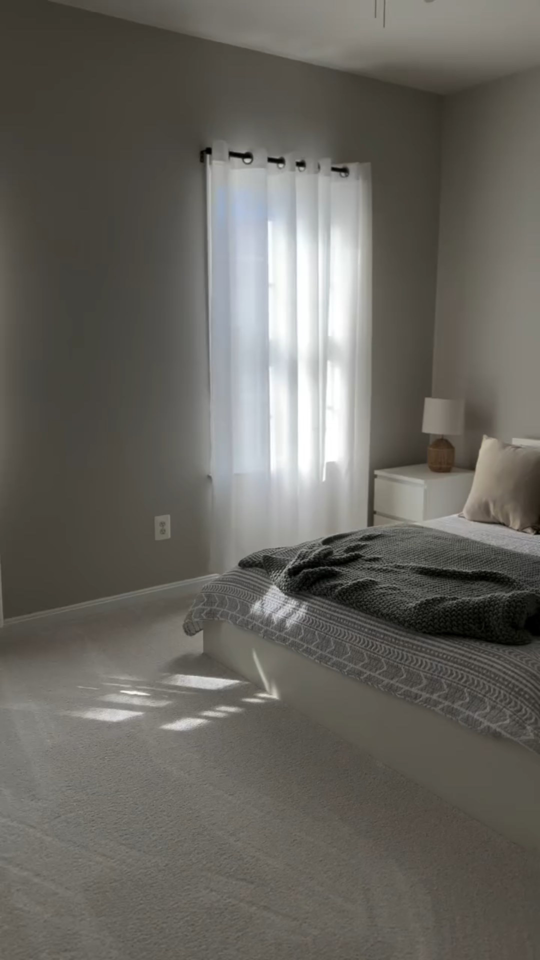 Part three! It’s coming together - I am in love with this duvet cover and these sheets are so crisp! I reused an old duvet insert so new items here were minimal but have a huge impact to the room.