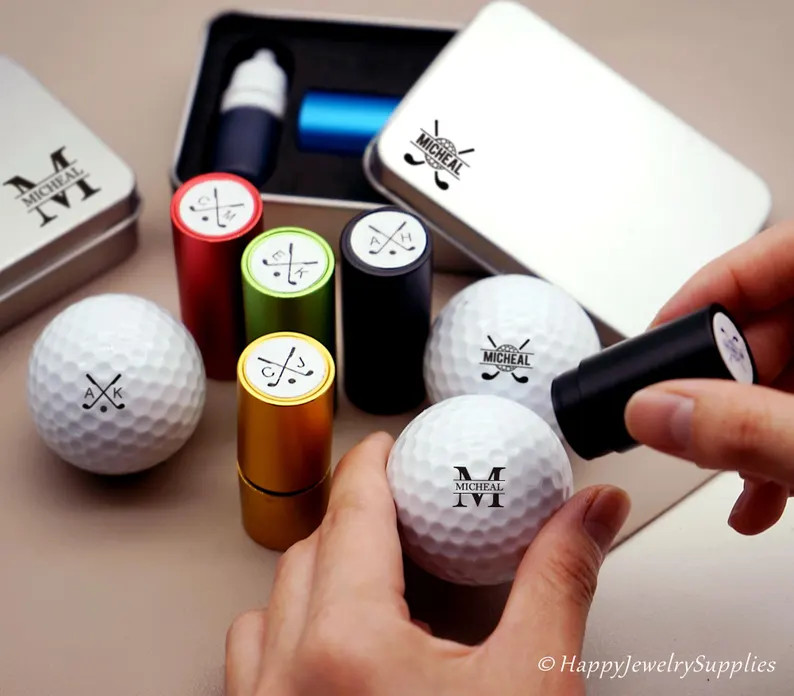Custom Golf Ball Stamp Box, Personalized Golf Stamps, Gift for Golfer, Golf Ball Marker, Golf Acc... | Etsy (US)