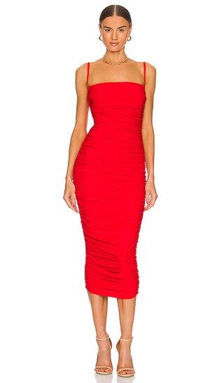 Adler Midi Dress in Red | Revolve Clothing (Global)
