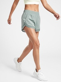 Mesh Racer Run Textured Short 4" | Athleta