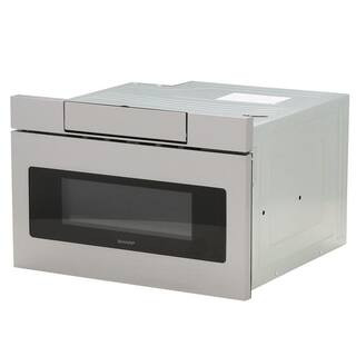 Sharp 1.2 cu. ft. 24 in. Microwave Drawer with Concealed Controls, Built-In Stainless Steel with ... | The Home Depot