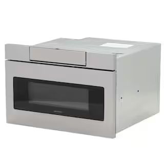 Sharp 1.2 cu. ft. 24 in. Microwave Drawer with Concealed Controls, Built-In Stainless Steel with ... | The Home Depot