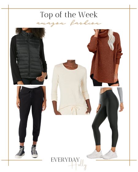 These Amazon Fall fashion top sellers from last week would make great Christmas gifts for her! All of these are favorites of mine! The best petite friendly joggers xs. The perfect lightweight puffer vest xs. The comfiest long and lean brush tech long sleeve tee with thumb holes xs. Fleece lined leggings xs. And a cozy sweater tunic small


#LTKfit #LTKunder50 #LTKstyletip