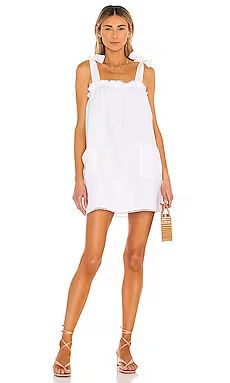 Show Me Your Mumu Sunshine Dress in White Linen from Revolve.com | Revolve Clothing (Global)