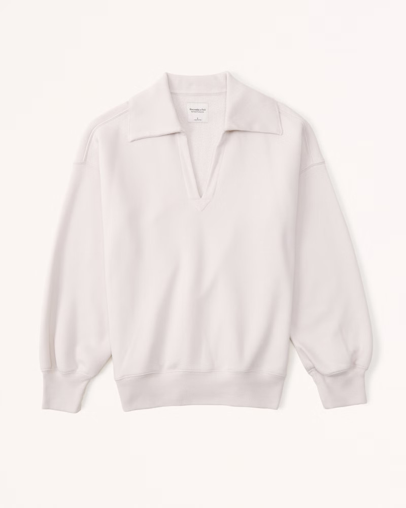 Women's Drama Collar V-Neck Sweatshirt | Women's New Arrivals | Abercrombie.com | Abercrombie & Fitch (US)