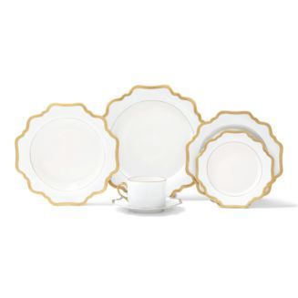 Simply Anna Antique White with Gold Dinner Plate | Bloomingdale's (US)