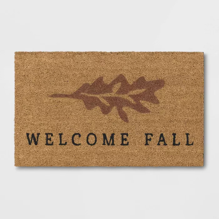 1'6"x2'6" Welcome Fall Harvest Doormat Natural - Threshold™ | Target