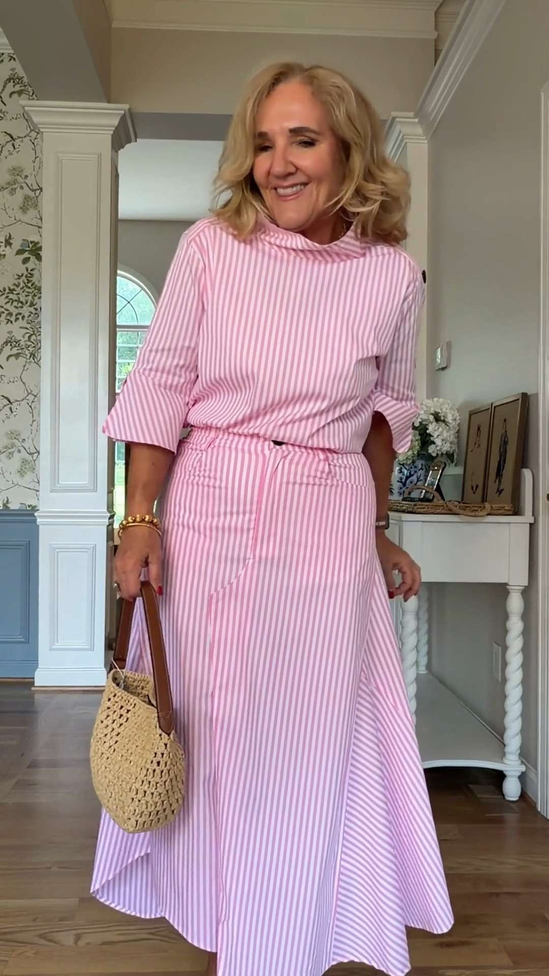 Tap the bell 🔔, heart ❤️ this post, and save for later!

Looking for one outfit that feels polished but stays comfortable in the heat?

This cotton poplin set gives you an effortless pulled-together look while keeping you cool.
Wear the pieces together as a matching set or mix them with white jeans, denim, or your favorite white tee for even more outfit options.

Fit: I’m wearing a size medium, and I’d say it runs true to size with a relaxed fit.

It’s an easy choice for church, dinner out, vacation, brunch, or any day you want to look put together without overthinking it.

Would you wear it in the pink stripe or one of the other colors? 

 