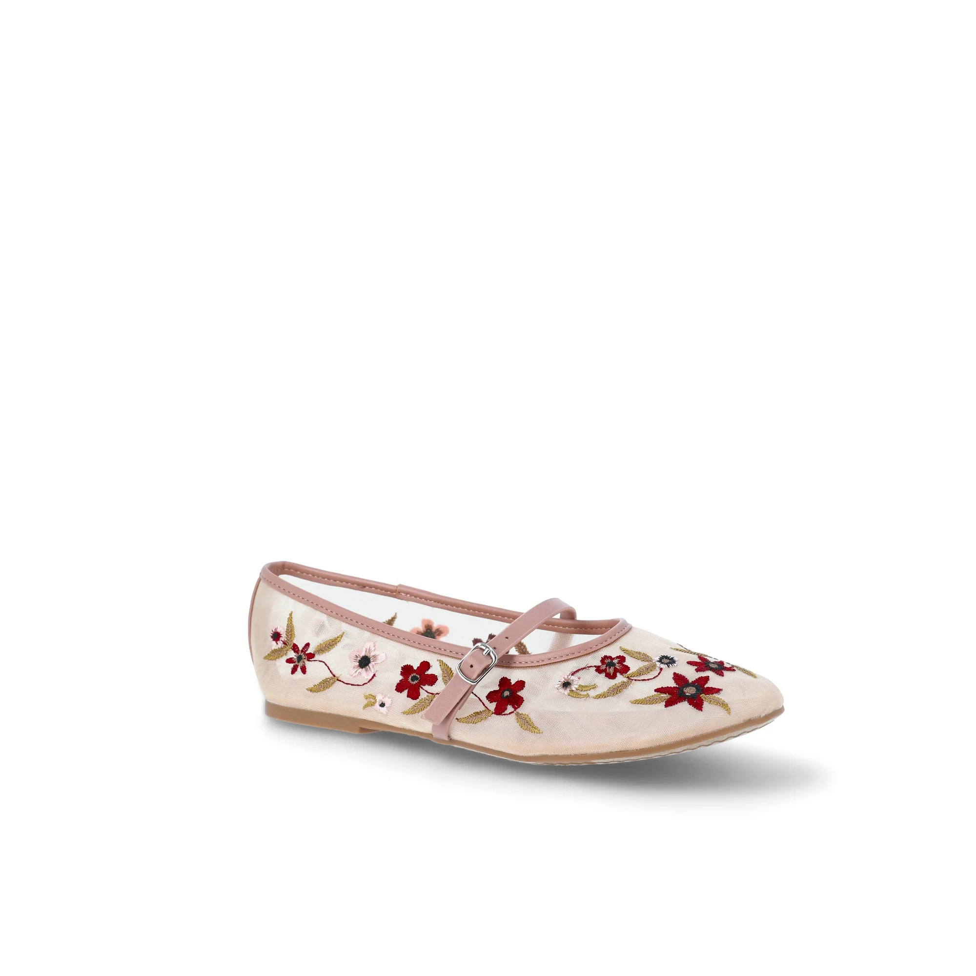 Time and Tru Women's Floral Mesh Mary Janes | Walmart (US)